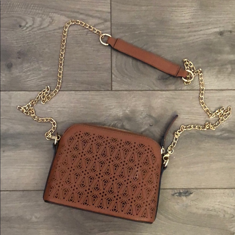Brown leather purse